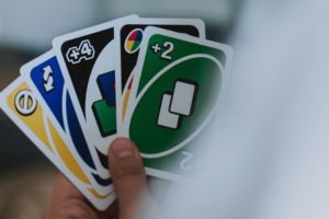 Uno game hand