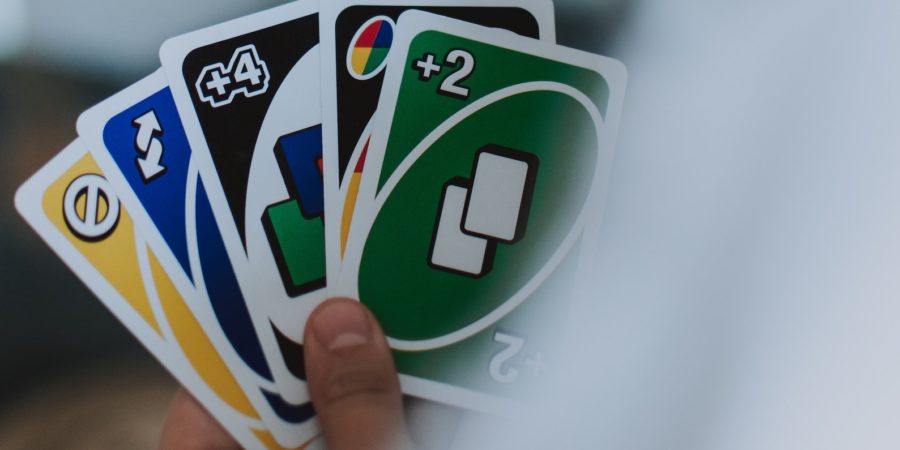 Uno game hand