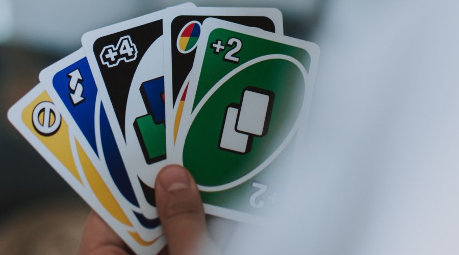 Uno game hand